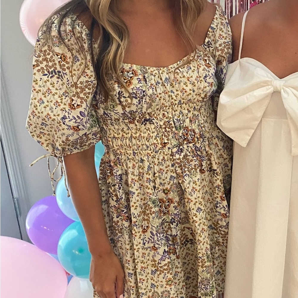 Floral Puff Sleeve Dress